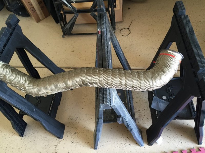 20160528 2 Downpipe repaired and wrapped.JPG 20160528 2 Downpipe repaired and wrapped.JPG